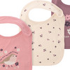 3 Baby Lätzchen mit Blumen-Motiven