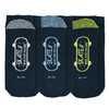 3 Paar Jungen Sneaker-Socken mit Skateboard dunkelblau