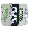 3 Paar Jungen Sneaker-Socken im Fußball-Look hellgrau / dunkelblau