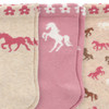 3 Paar Mädchen Socken mit Pferde-Motiven