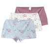 3 Mädchen Pantys mit floralem Dessin