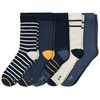 5 Paar Jungen Socken in verschiedenen Dessins