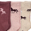 3 Paar Mädchen Socken mit Pferde-Motiven