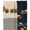 2 Paar Jungen Stoppersocken mit Trecker-Motiv