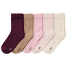 5 Paar Mädchen Socken unifarben