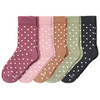 5 Paar Mädchen Socken mit Punkten