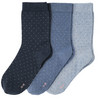 3 Paar Damen Socken mit Baumwolle blau / dunkelblau / hellblau
