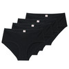 4 damesslipjes in effen kleuren