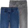 2 Mädchen Jeggings mit Stretch-Bund