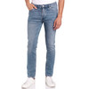 Heren regular jeans met used-washing