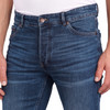 Heren regular jeans met used-washing