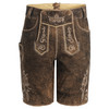 Leren herenbroek met stiksel