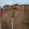 Leren herenbroek met stiksel