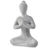 Dekofigur Yoga aus Beton grau