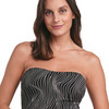Damen Shape-Badeanzug mit Wellenmuster