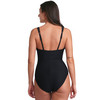 Damen Shape-Badeanzug mit Streifenstruktur