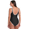 Damen Shape-Badeanzug mit Kontrastpaspel