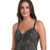 Damen Shape-Tankinioberteil mit Wellenmuster