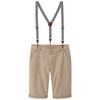 Chino-short voor jongens met bretels
