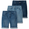 3 Jungen Jeansshorts im Basic-Look