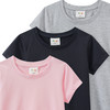 3 Mädchen T-Shirts im Basic-Look