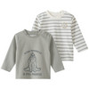2 Winnie Puuh Langarmshirts aus Bio-Baumwolle