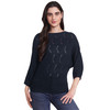Damen Strickshirt mit Ajour-Muster