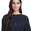 Damen Strickshirt mit Ajour-Muster