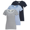 3 Damen T-Shirts im Basic-Look