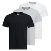 3 heren T-shirts in basic-look