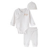 Newborn wikkelbody, broek en muts in een set