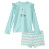 Mädchen UV-Set mit Badeshirt und Hose UPF40