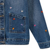 Mädchen Jeansjacke mit Blumen-Stickerei