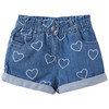Mädchen Jeansshorts mit Herzen allover