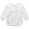 Mädchen Leinen-Bluse unifarben
