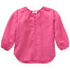 Mädchen Leinen-Bluse unifarben