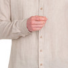 Herren Leinen-Hemd mit Button-Down-Kragen