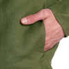 Herren Leinen-Overshirt in Hemd-Optik
