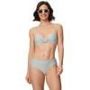 Damen Bikinioberteil mit Seersucker-Streifen