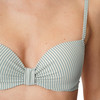 Damen Bikinioberteil mit Seersucker-Streifen