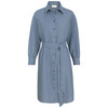 Damen Leinen-Hemdkleid mit Bindeband