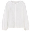 Damen Leinen-Bluse unifarben