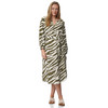 Damen Leinen-Kleid im Animal-Look