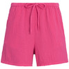 Mousseline damesshort in effen kleur