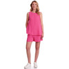 Damen Musselin-Top in Unifarben