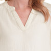 Damen Musselin-Bluse in Unifarben