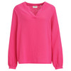 Damen Musselin-Bluse in Unifarben