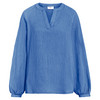 Damen Musselin-Bluse in Unifarben