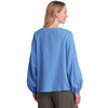 Damen Musselin-Bluse in Unifarben