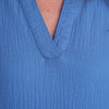 Damen Musselin-Bluse in Unifarben